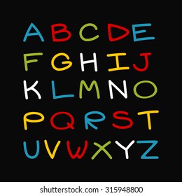 Multicolored Vector Font