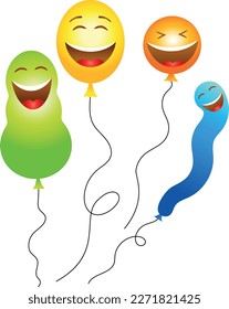 
Multicolored vector funny characters in the form of balloons.
Set of balloons of different shapes isolated on a transparent background. Vector elements for greeting design, advertising, web design.