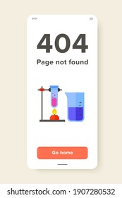 Multicolored vector icon of burner with flask and beaker representing chemistry concept