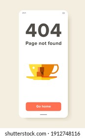 Multicolored vector icon of cup with two pieces of sugar on saucer