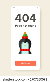 Icono vectorial multicolor de pingüino lindo con sombrero y bufanda