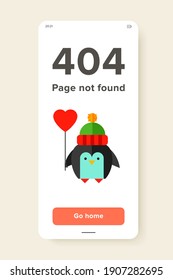 Multicolored vector icon of cute cartoon penguin with balloon in form of heart