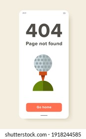 Multicolored vector icon of golf ball in start position