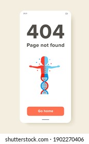 Multicolored vector icon of human silhouette with dna molecule as lower part representing human anatomy