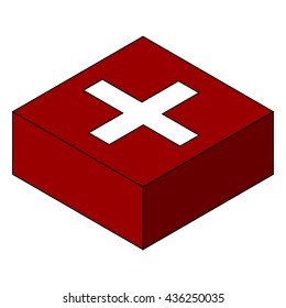Multicolored vector icon of  medicine chest