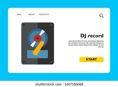 Multicolored vector icon ofdeejay vinyl record player