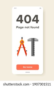 Multicolored vector icon of red compass and t-square