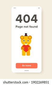 Multicolored vector icon of toy bear wearing hat and holding heart