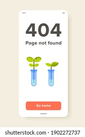 Multicolored vector icon of two flasks with plants representing biotechnology concept