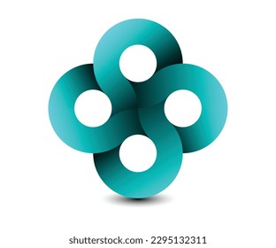 Multicolored vector icon of two infinity mathematics concept