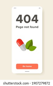 Multicolored vector icon of white red capsule and green leaves