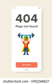 Multicolored vector icon of young male character in costume lifting barbell