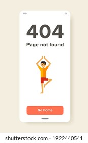 Multicolored vector icon of young man raising leg and hands up