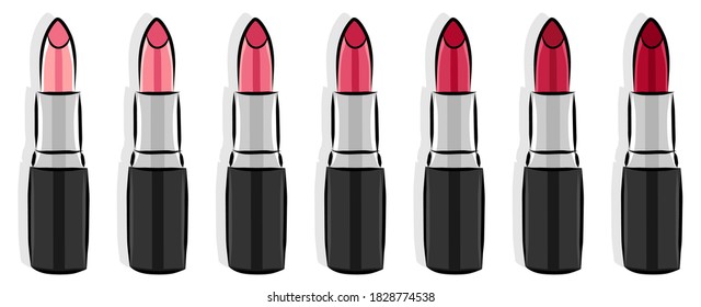 Red Lipstick Vector Stock Vector (Royalty Free) 252659194