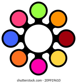 Multicolored vector layout