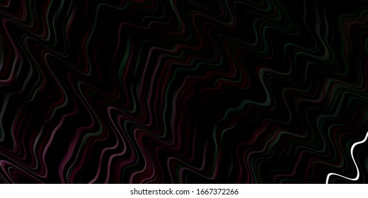 Multicolored vector layout with wavy curves. Bright illustration with gradient circular arcs. Pattern for websites, landing pages.
