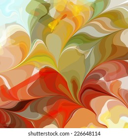 Multicolored Vector Original Watercolor Painting Background