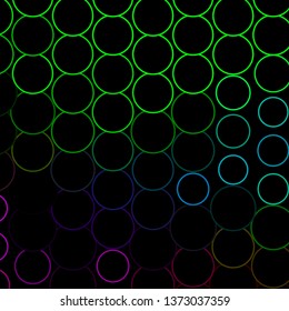 Multicolored vector pattern with circles. Illustration with set of shining colorful abstract spheres. Pattern for business ads.
