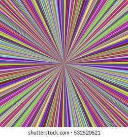 Multicolored vector ray burst motion background design