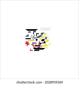 empresa de diseño de logotipo de vectores de vectores de vectores multicolores