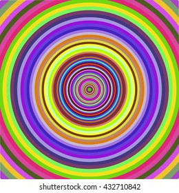 Multicolored vibrant circles pattern. Vector illustration.