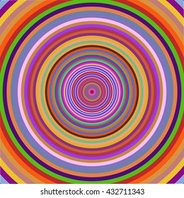 Multicolored vibrant circles pattern. Vector illustration.