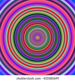 Multicolored vibrant circles pattern. Vector illustration.