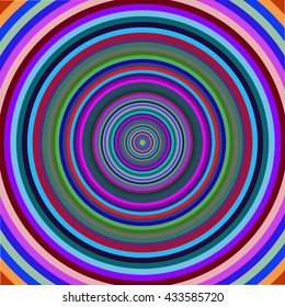 Multicolored vibrant circles pattern. Vector illustration.