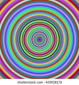 Multicolored vibrant circles pattern. Vector illustration.
