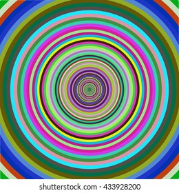 Multicolored vibrant circles pattern. Vector illustration.