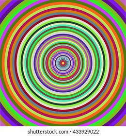 Multicolored vibrant circles pattern. Vector illustration.