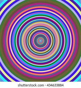 Multicolored vibrant circles pattern. Vector illustration.