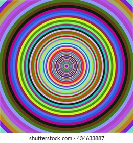 Multicolored vibrant circles pattern. Vector illustration.