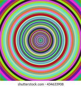 Multicolored vibrant circles pattern. Vector illustration.