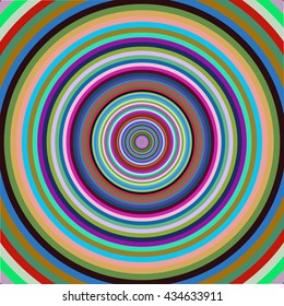 Multicolored vibrant circles pattern. Vector illustration.