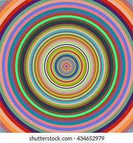 Multicolored vibrant circles pattern. Vector illustration.