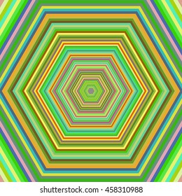 Multicolored vibrant hexagon pattern. Vector illustration.
