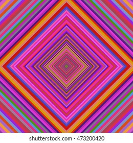 Multicolored vibrant rhombus pattern. Vector illustration.