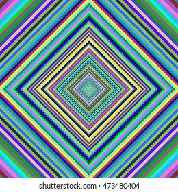 Multicolored vibrant rhombus pattern. Vector illustration.