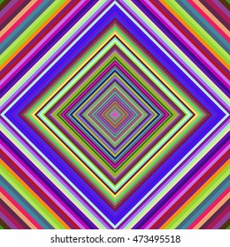 Multicolored vibrant rhombus pattern. Vector illustration.