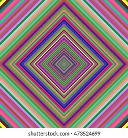 Multicolored vibrant rhombus pattern. Vector illustration.