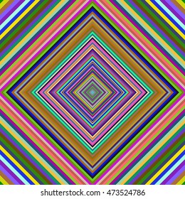 Multicolored vibrant rhombus pattern. Vector illustration.