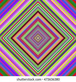Multicolored vibrant rhombus pattern. Vector illustration.