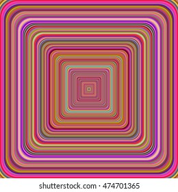 Multicolored vibrant rounded square pattern. Vector illustration.