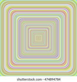 Multicolored vibrant rounded square pattern. Vector illustration.