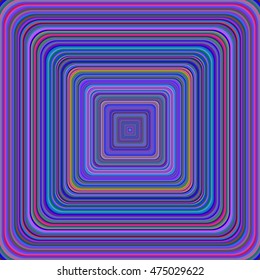 Multicolored vibrant rounded square pattern. Vector illustration.