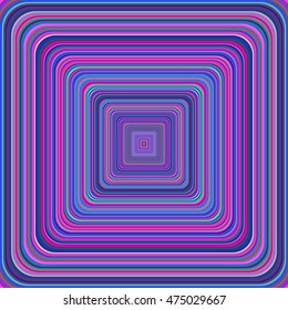 Multicolored vibrant rounded square pattern. Vector illustration.