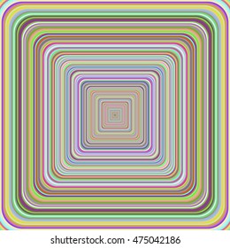 Multicolored vibrant rounded square pattern. Vector illustration.