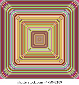 Multicolored vibrant rounded square pattern. Vector illustration.