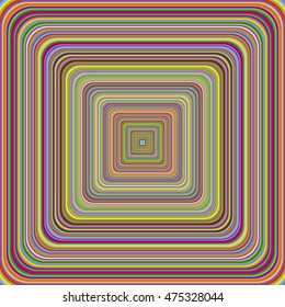 Multicolored vibrant rounded square pattern. Vector illustration.